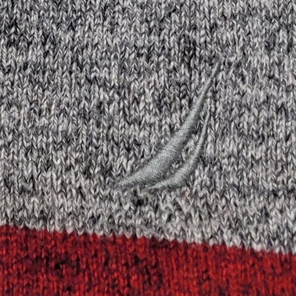 Nautica crewneck thick striped sweater men's large - Picture 5 of 5